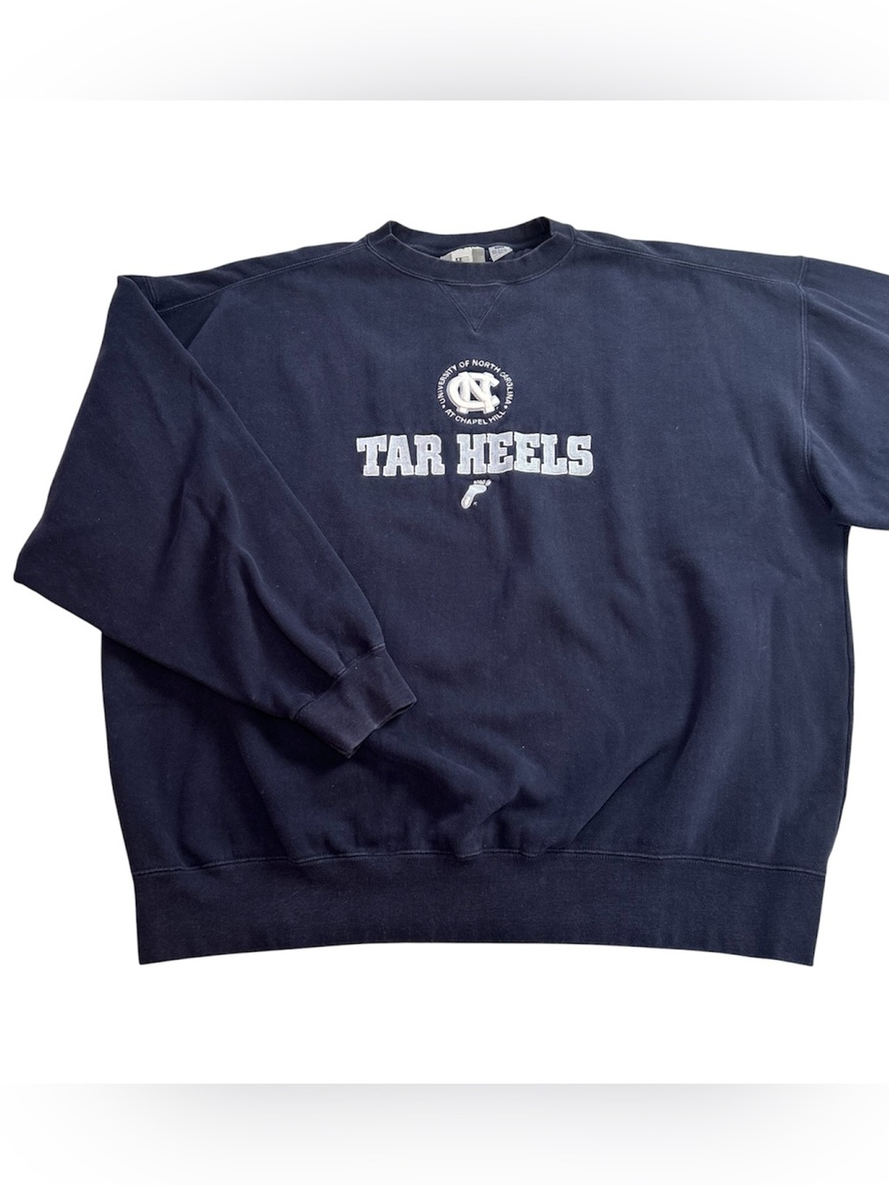 Vintage J. America UNC North Carolina Tar Heels Men Crewneck Sweatshirt Navy 2XL